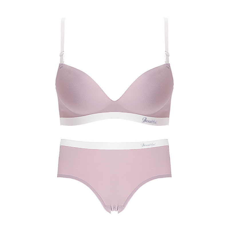 一片式女无钢圈小胸上托多情猫 多情猫文胸