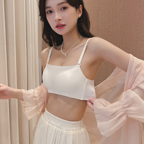 Anti-walking light-smeared underwear for young girls with small breasts for a thin chest of summer multilove cat white collection of breast wrap bra bra