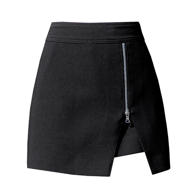 熠萱儿旗舰店黑色短裤裙女假两件半身裙新款高腰a字显瘦裙子夏季时尚短裙3