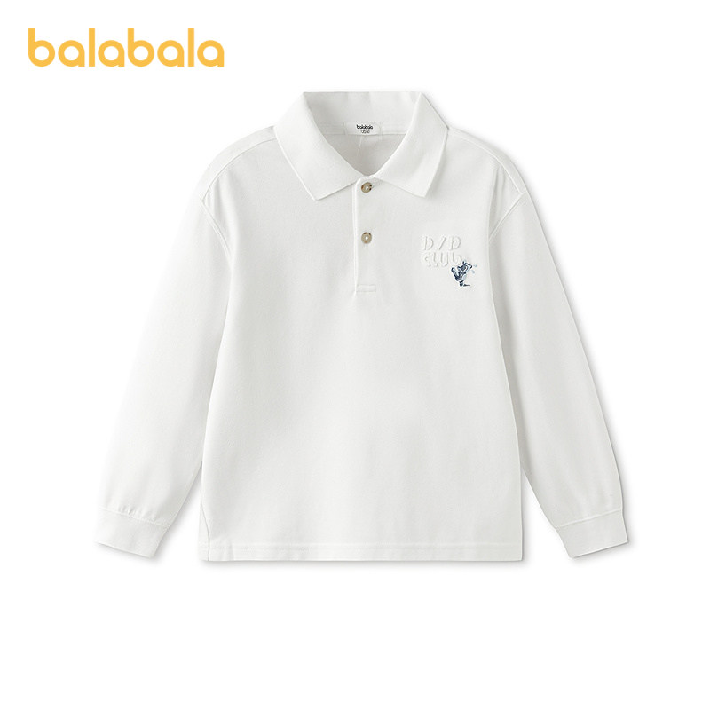 【商场同款】巴拉巴拉童装男童长袖t恤儿童2026春新款POLO衫学院,淘宝优惠券,粉丝福利购,淘宝优惠卷