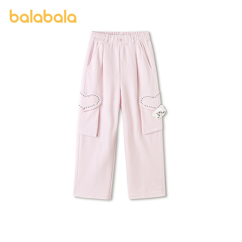 【mikkoIP商场同款】巴拉巴拉童装女童长裤直筒工装裤2026春新款,淘宝优惠券,粉丝福利购,淘宝优惠卷