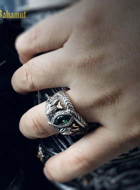 指环王戒指纯银复古男阿拉贡皇冠