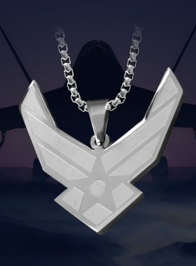 美国空军项链钛钢男挂件