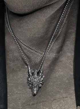 霸气怪物猎人火龙头吊坠项链