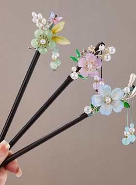 新中式古风发簪女高级感流苏