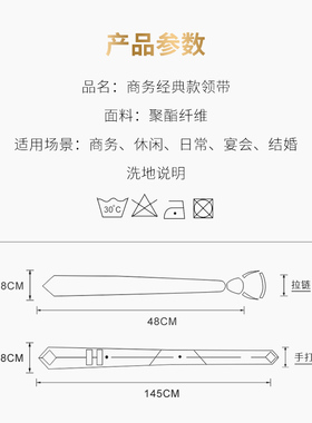 商务西装面试拉链式免打男士领带