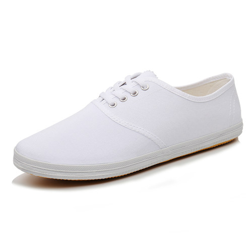 老北京80年代怀旧鞋子帆布鞋白色布鞋老式白球鞋青岛小白鞋男百搭 - 图3