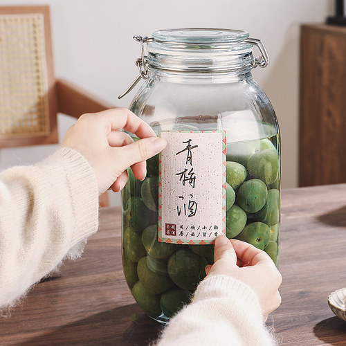 玻璃密封罐泡酒瓶青梅果酒瓶酿酒罐杨梅酒容器空瓶酒坛自制存酒桶 - 图3