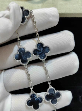 天然彼得石四叶草彼得石五花手链