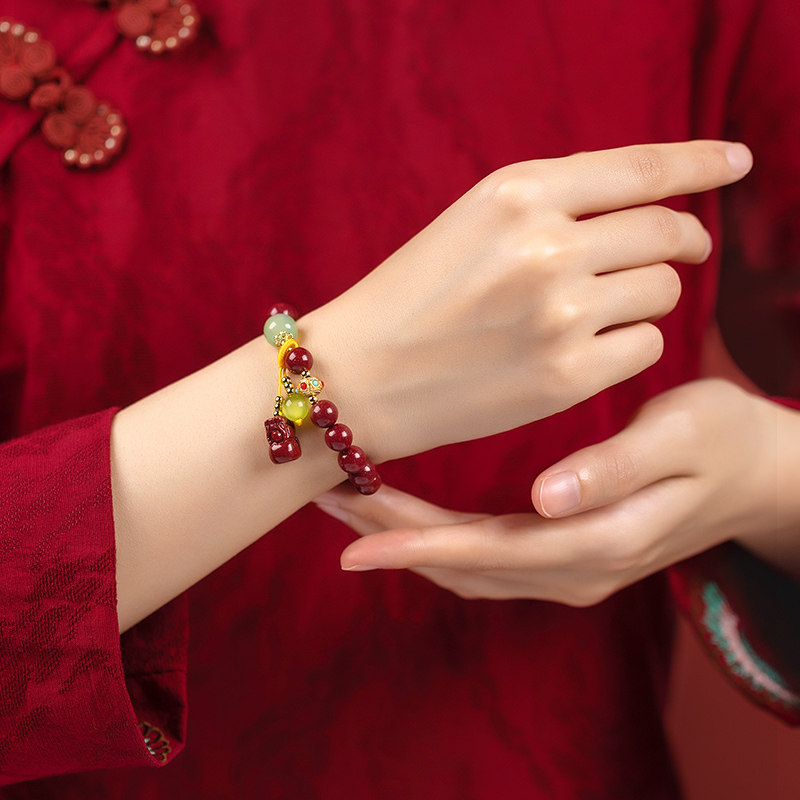 正品朱砂天然和田玉貔貅多宝手串马年护身转运珠女礼物男士手链,淘宝优惠券,粉丝福利购,淘宝优惠卷