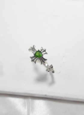 天然石翡翠月光石戒指原创设计女