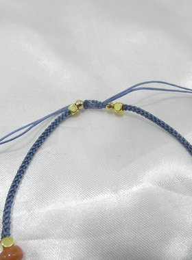 天然石翡翠手链编织平安扣圆珠