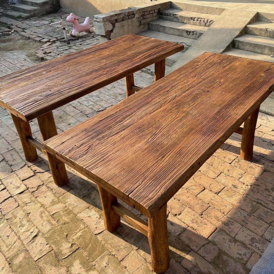 老榆木门板桌风化板旧木板旧吧台实木原木怀旧茶台茶桌定制,淘宝优惠券,粉丝福利购,淘宝优惠卷