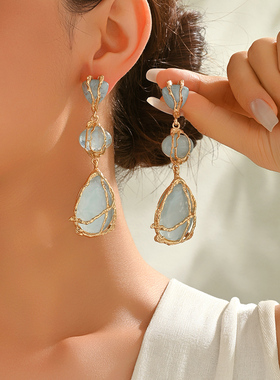 Earrings水滴几何耳环高级感女