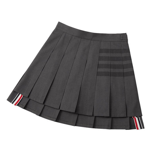 Slim high-waist autumn and winter pleated skirt