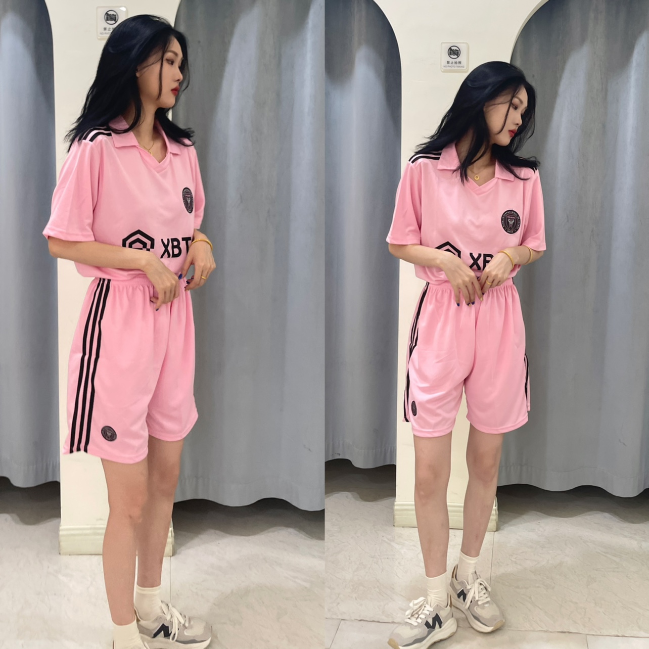 女足足球服套装女款学生比赛训练队服定制球服运动套装球衣足球服 - 图2