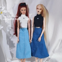 FR Va Coat PP Denim Skirt Short Sleeve Combined Blythe Glimpse Bedoll Three-Page Night Barbie ob24