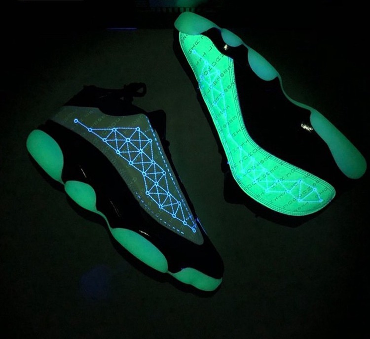 Air Jordan 13 Low AJ13 光棍节 黑绿 夜光绿篮球鞋 DM0803-300