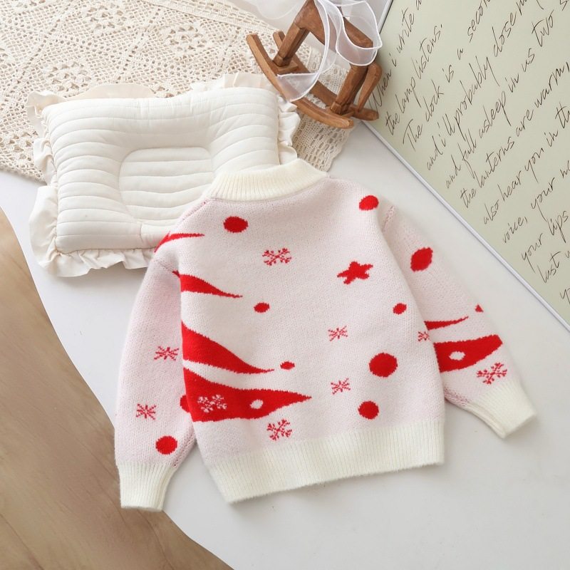 女童圣诞节加绒加厚针织衫毛衣冬季新款儿童洋气打底衫女宝宝上衣,淘宝优惠券,粉丝福利购,淘宝优惠卷