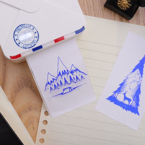 Phomemo 50 53mm M02s系列 一盒三卷 通用打印纸热敏纸 图案贴纸 - 图2