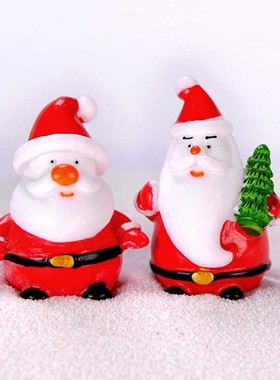 盆栽摄影可爱风圣诞老人小饰品