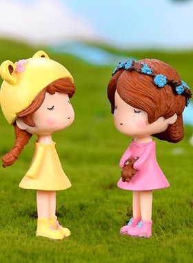 盆栽摄影可爱风花朵塑料小摆件