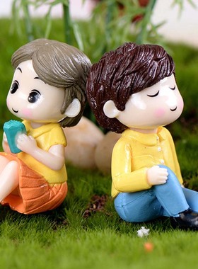 盆栽摄影可爱风浪漫蛋糕小摆件