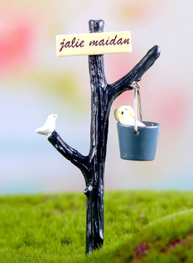 微景观仿真水桶盆栽卡通动物