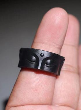 小红书同款无相佛戒指不言不听金佛尾戒古法个性好寓意情侣指环