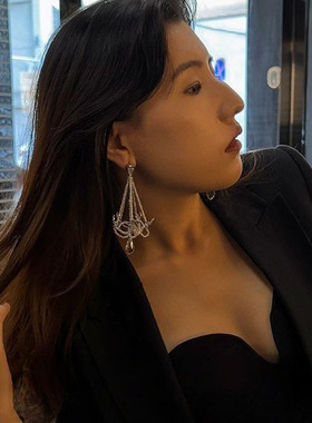 灵晶古堡吊灯小众设计感复古长款耳饰夸张礼服耳环