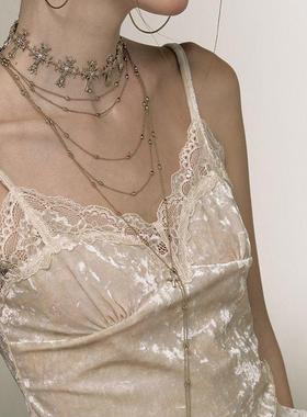 覆古小众优雅的高端可访问的豪华简单的风格时尚多功能十字架吊坠