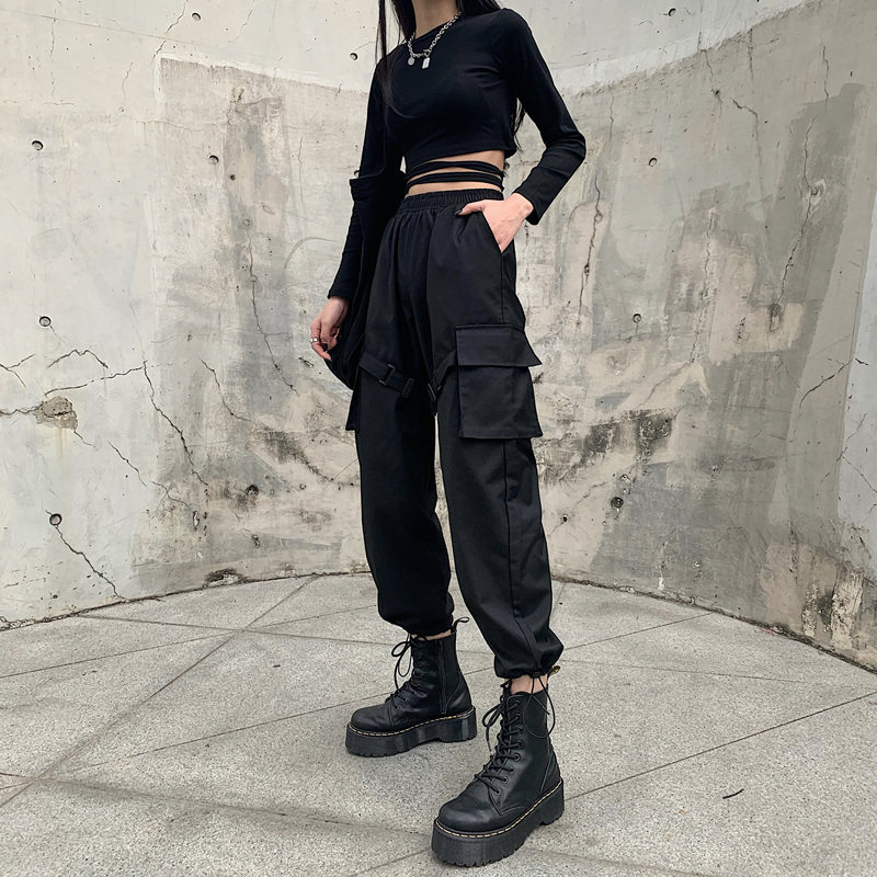 法式工装裤女宽松bf春装帅气2020 伊索芙休闲裤