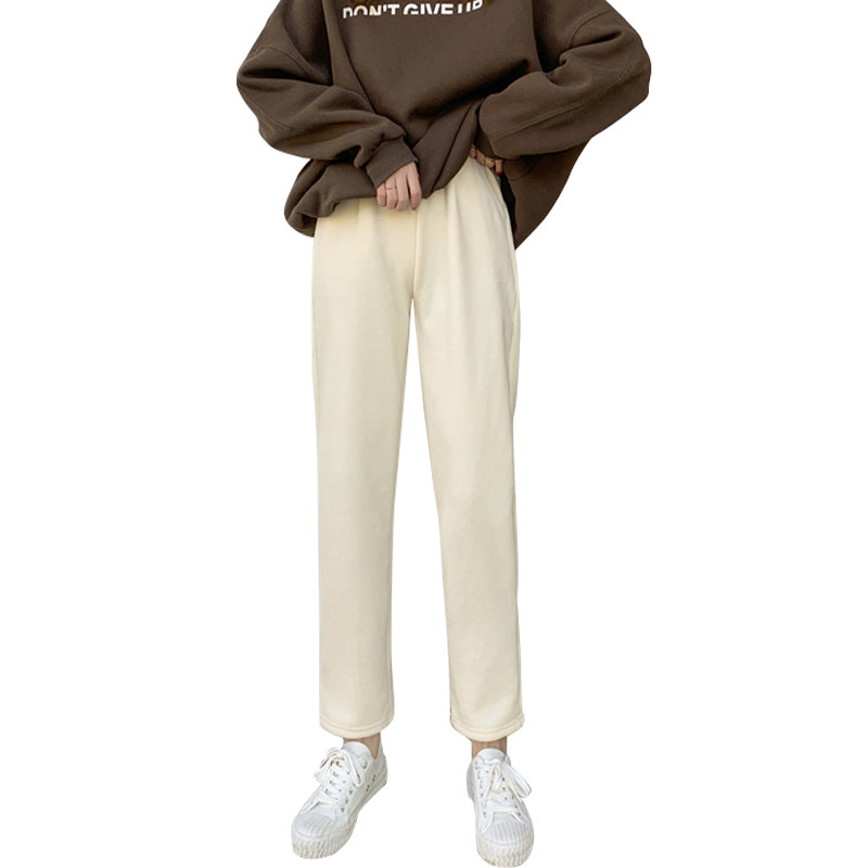 雪尼尔加厚老爹加绒2020年烟管裤 伊索芙休闲裤