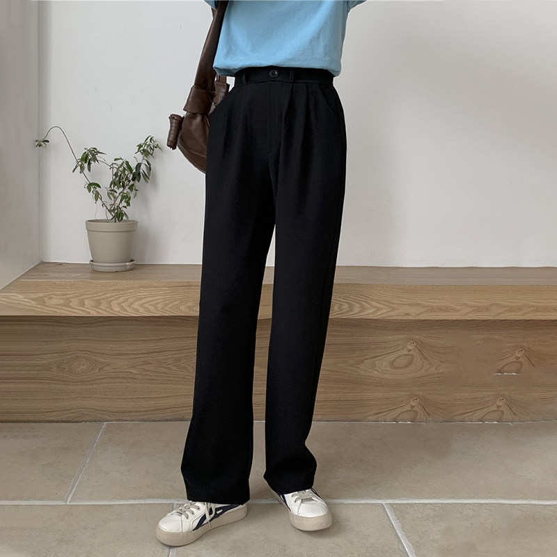 高腰显瘦垂坠感春秋季2020阔腿裤 伊索芙休闲裤