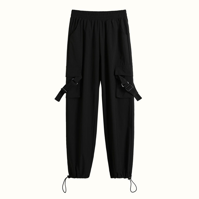 超火女春装2020新款显瘦高腰工装裤 伊索芙休闲裤