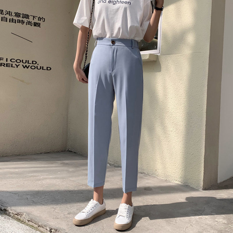 2020高腰宽松休闲哈伦烟管萝卜裤 伊索芙休闲裤