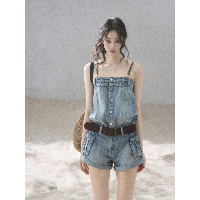 2026 Summer American Workwear Design Jumpsuit