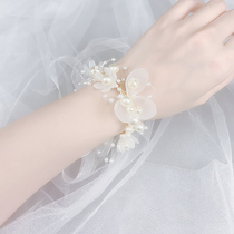 Bridesmaids wrist flower ultra fairy Korean style Bride Wedding sister group Hand Ring Childrens Performance High Sensation Hands Flowers