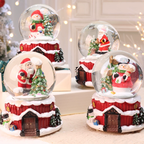 Музыкальная шкатулка для пожилых людей, детский декор, со снежинками, рождественский подарок, подарок на день рождения