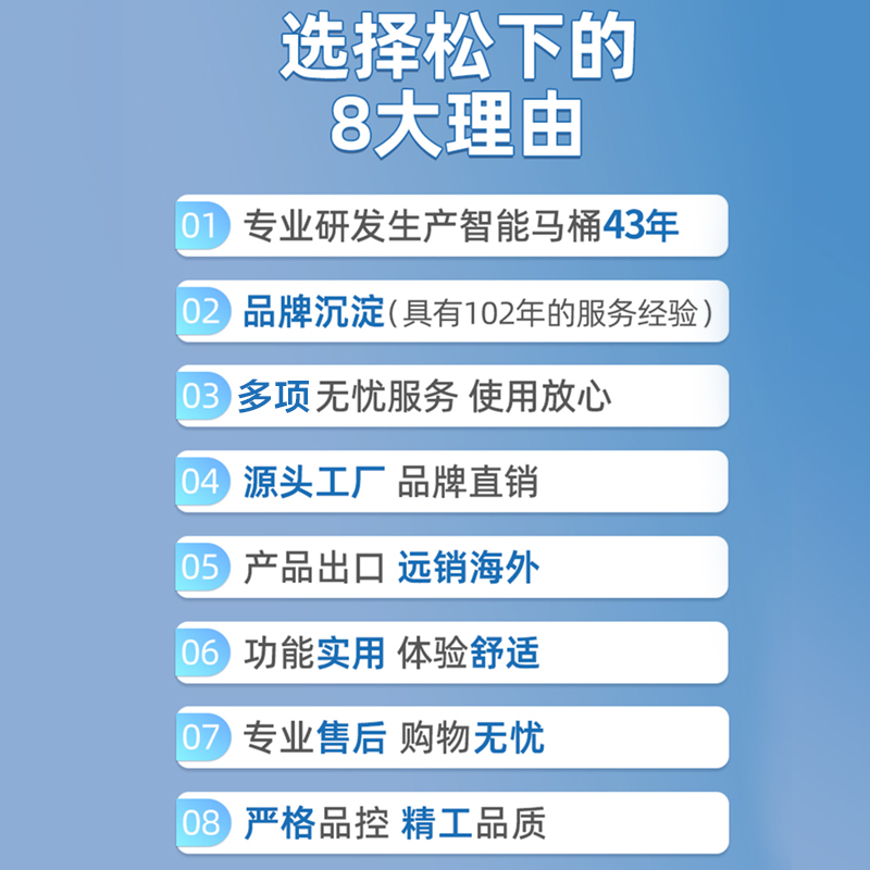 松下智能马桶盖电动即热恒温自动按摩清洗座便圈5210/5225/5230 - 图1