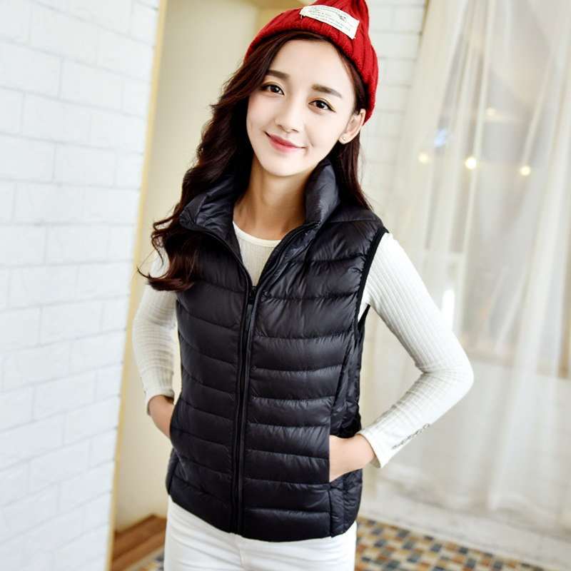 蝶绫妈妈装羽绒轻薄短款大码马甲 蝶绫马夹