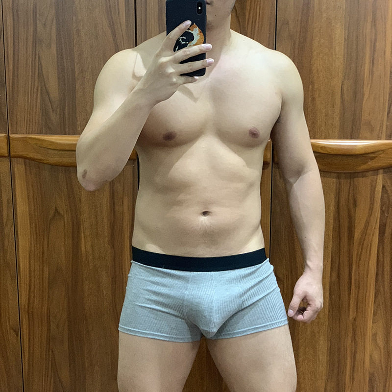 GTOPXMAN男士舒适U凸平角裤螺纹莫代尔薄款透气条纹运动四角内裤,淘宝优惠券,粉丝福利购,淘宝优惠卷