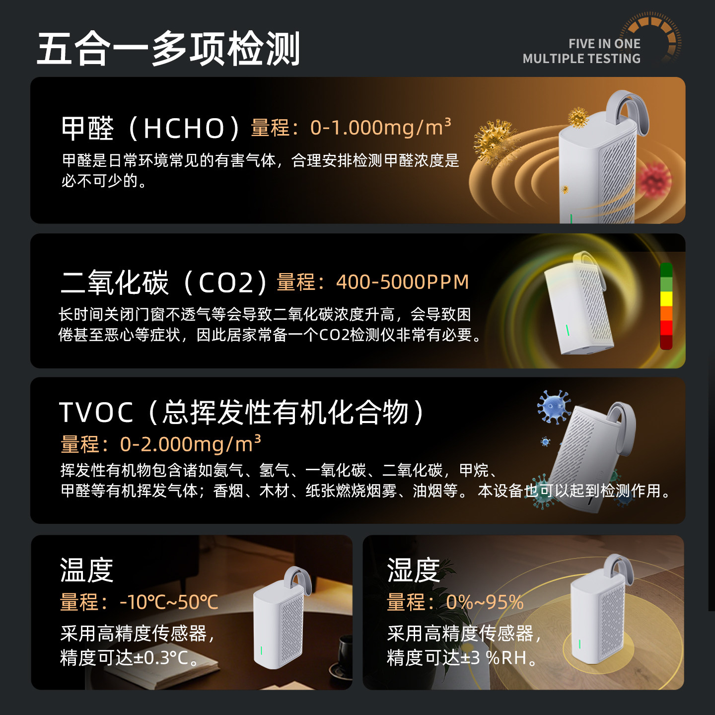 已接入米家APP甲醛检测仪家用传感器二氧化碳TVOC空气质量测试仪,淘宝优惠券,粉丝福利购,淘宝优惠卷