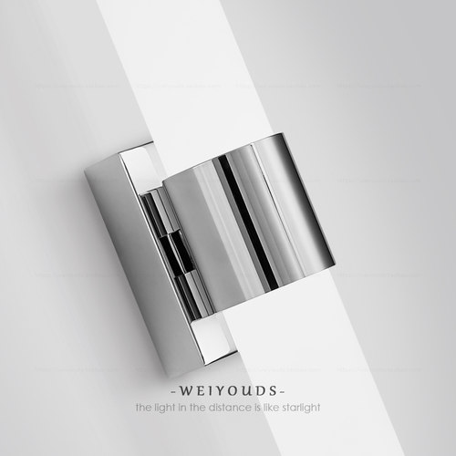 简约现代壁灯客厅背景墙壁灯北欧楼梯过道卧室床头圆形玻璃镜前灯 - 图2