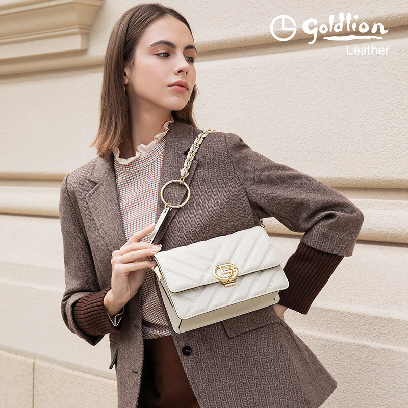 金利来2022新款女小香风小方包包 金利来女包小方包