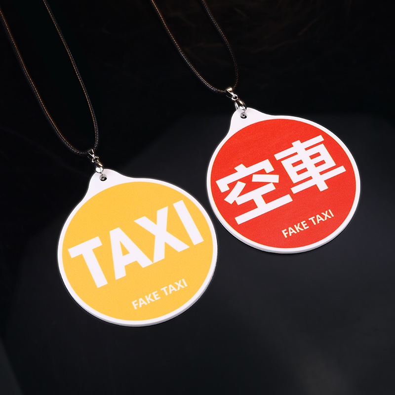 汽车TAXI的士空车挂件车载后视镜挂饰车内装饰港风出租车个性挂牌 - 图3