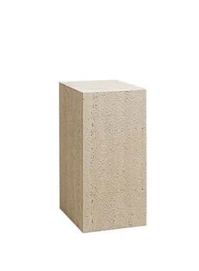 现货直销客厅玄关大理石花架样板房酒店雕塑黄洞石底座立柱摆件展