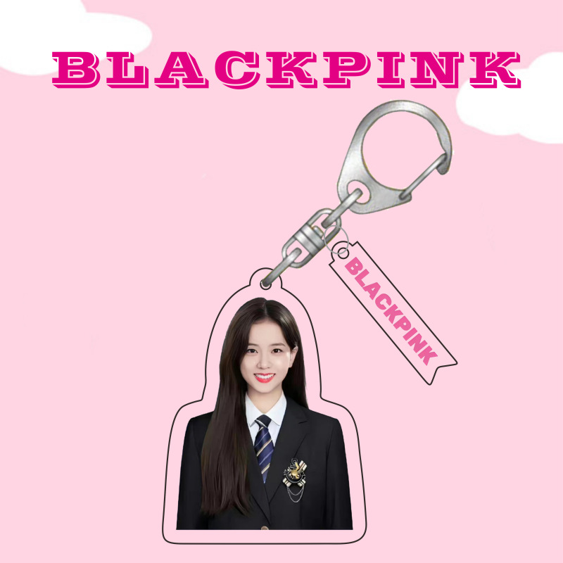 跨境blackpink证件钥匙扣亚克力lisa jennie jisoo朴彩英金智秀妮 - 图2