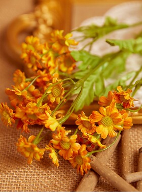 仿真洋甘菊 田园小雏菊假花 餐桌小清新非洲菊绢花软装仿真花包邮