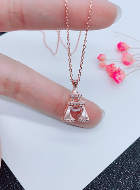 925银跳动的心埃及金字塔项链